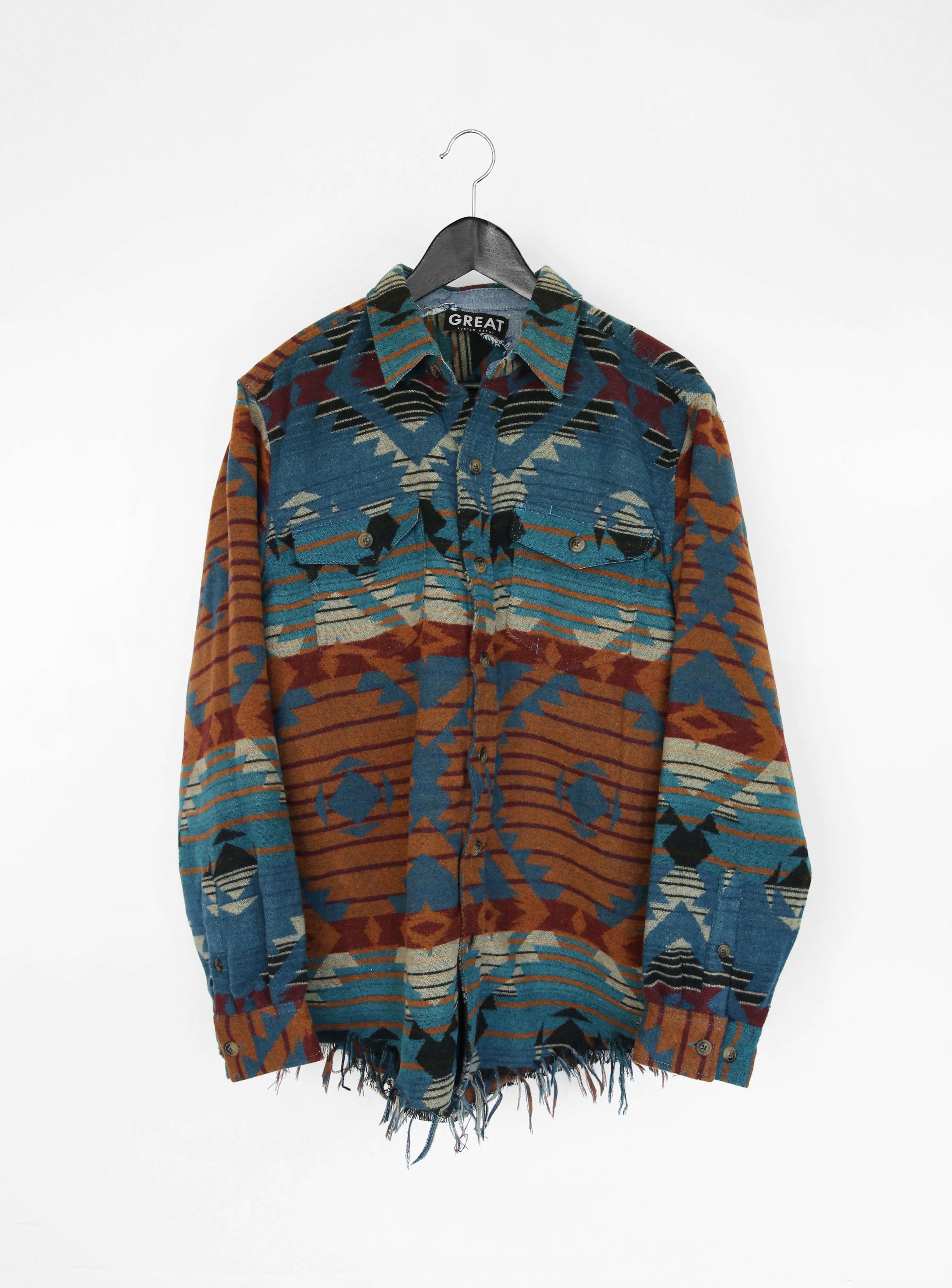 Southwestern Overshirt - Teal