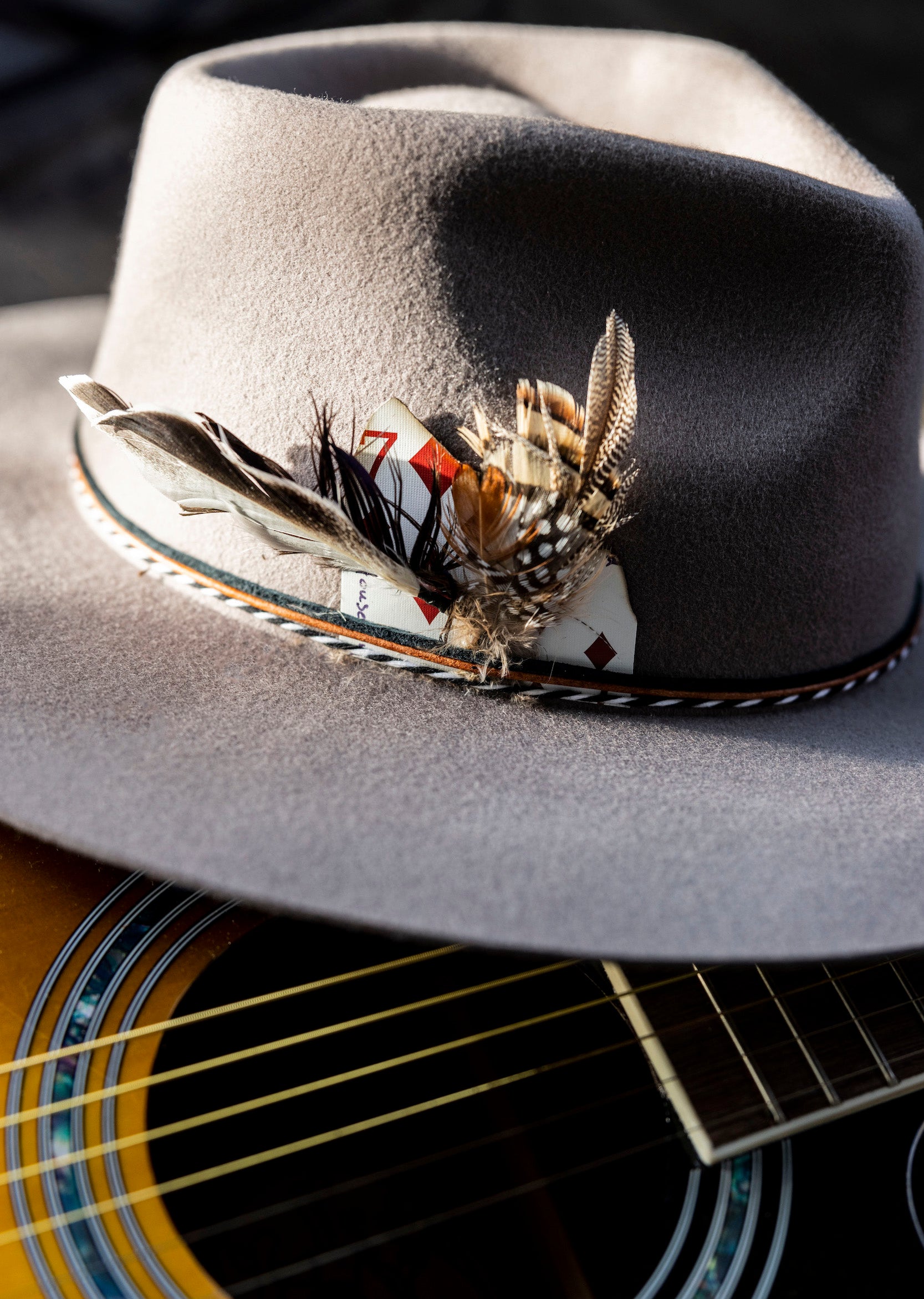 Large Feather Hat Accessory